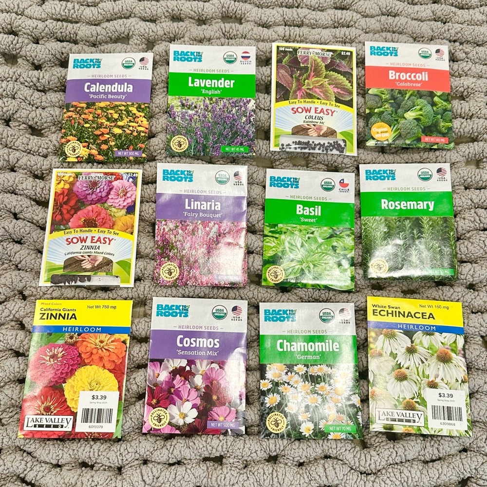 30 Mix Bags Of Seeds Flowers, Herbs, Vegetables, & Fruits BRAND NEW